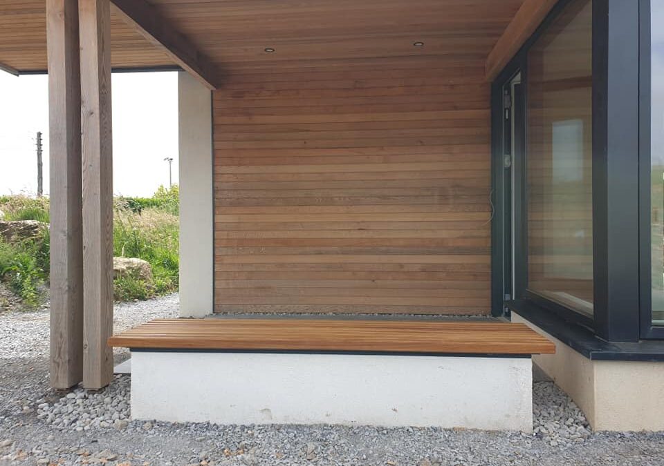 Teak Bench Area